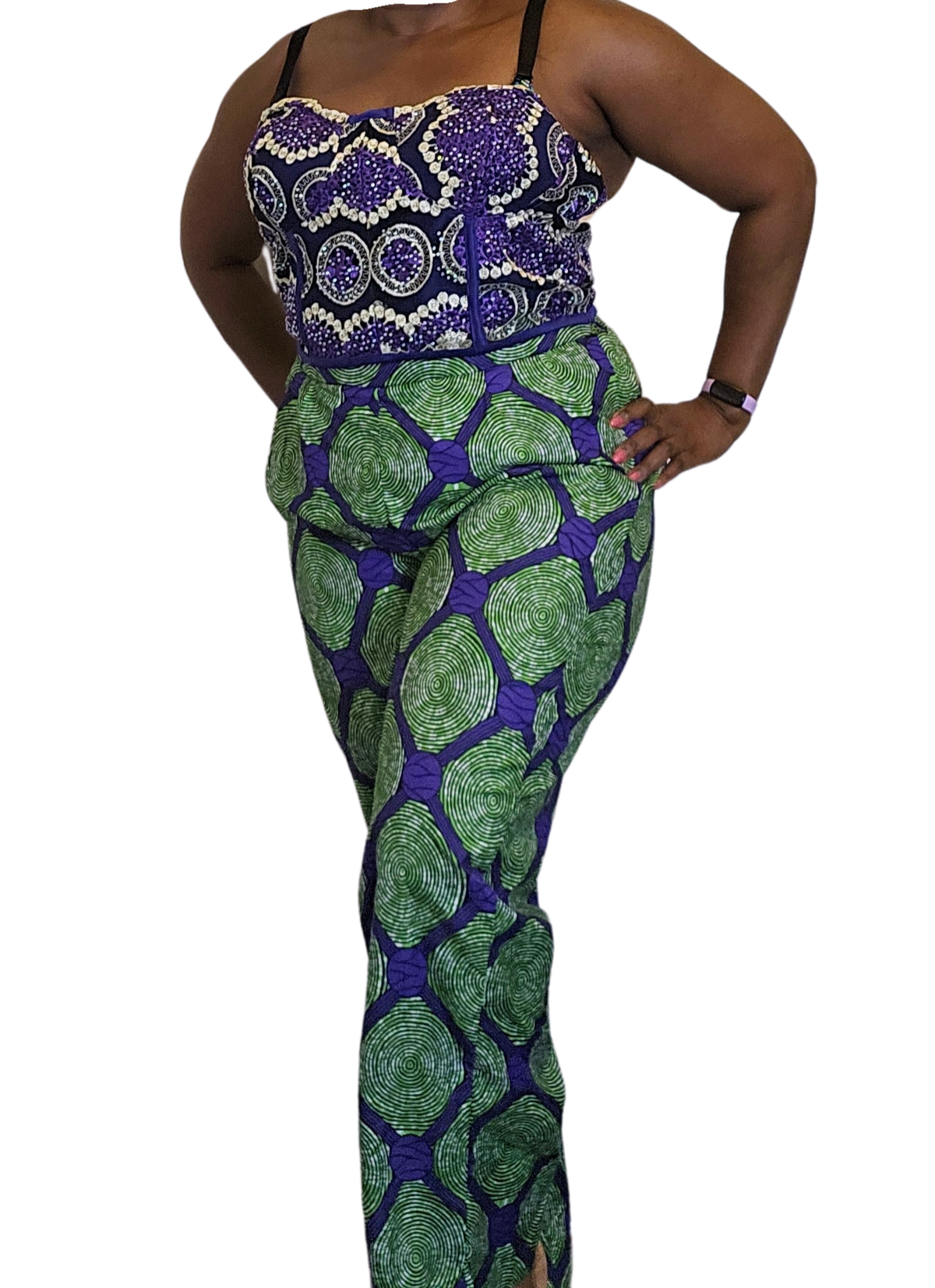 Estilo africano: set de pantalones bustier