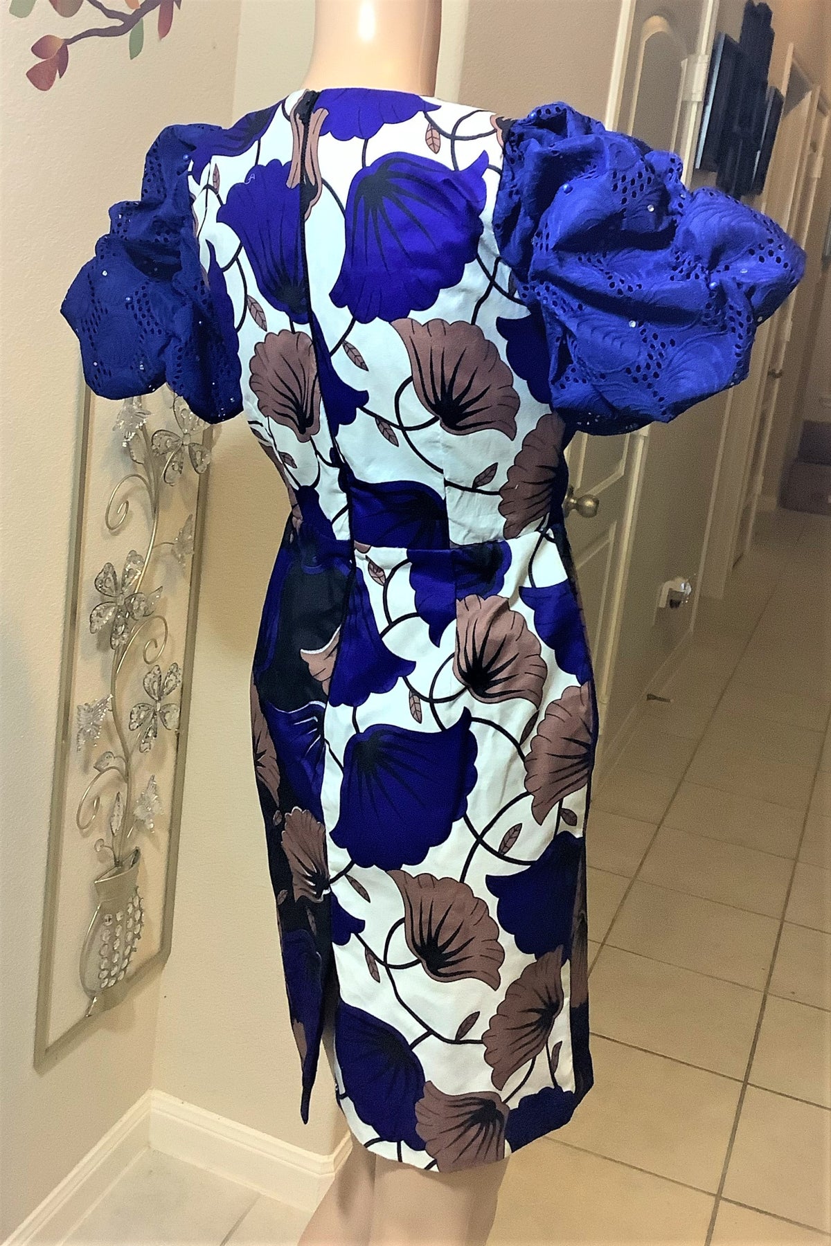 Estilo africano: vestirse con mangas de encaje hinchadas (mangas cortas)