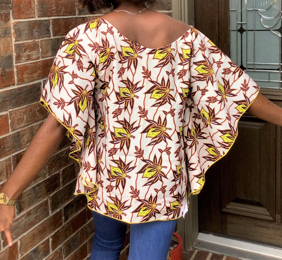 African Style: Butterfly Crop Top (one-size fits up to16 US)