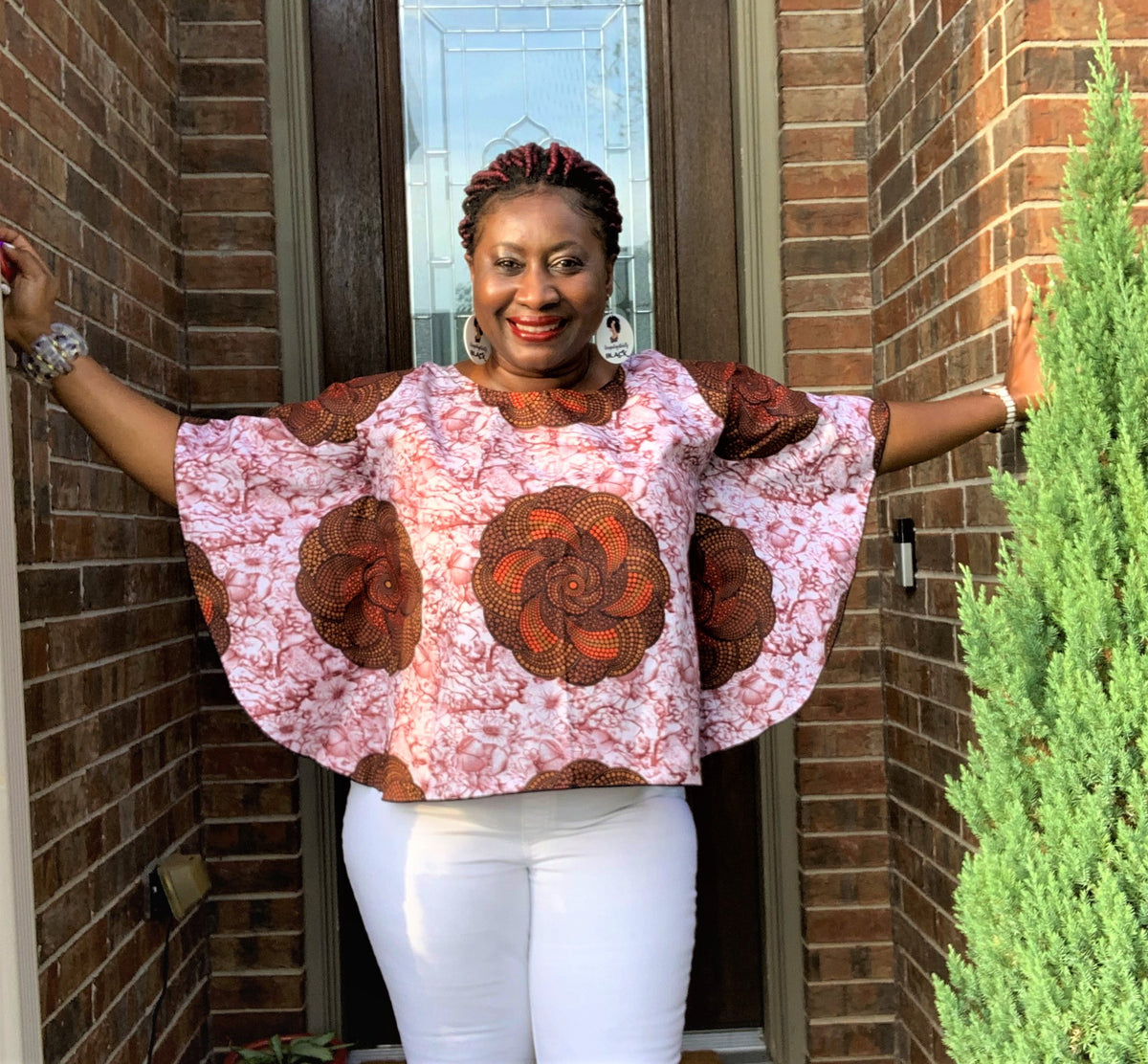 African Style: Butterfly Crop Top (one-size fits up to16 US)