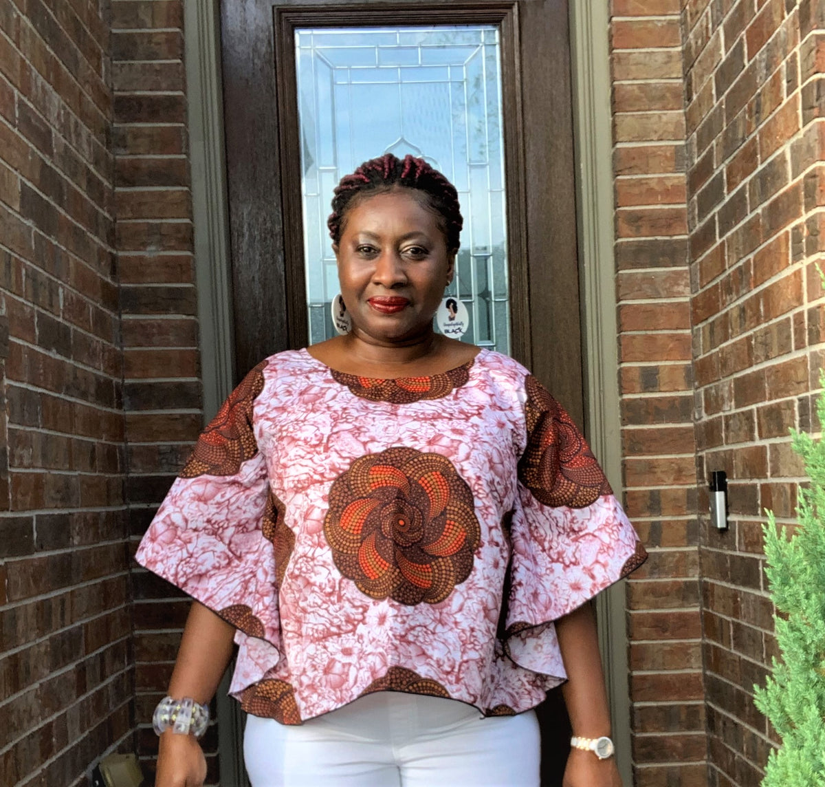 African Style: Butterfly Crop Top (one-size fits up to16 US)