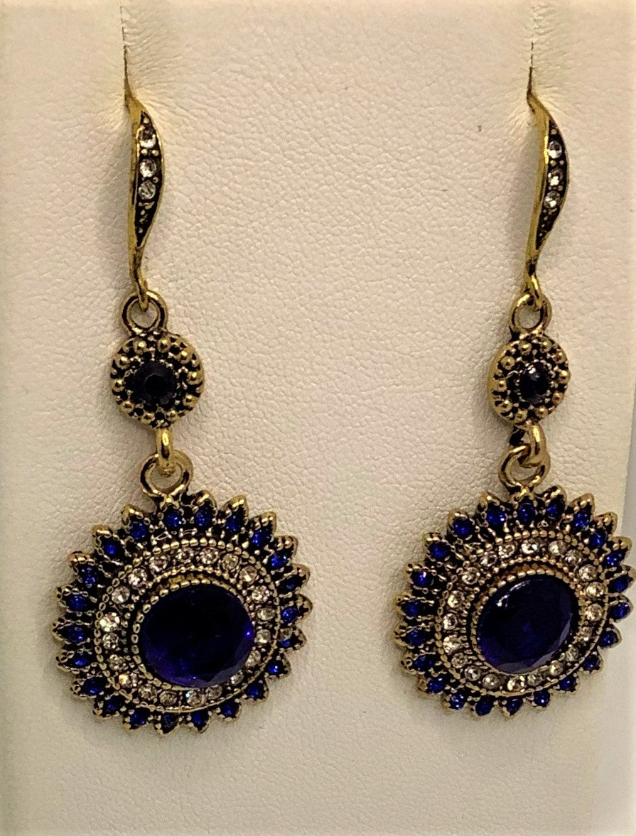 Pendientes colgantes bohemios con hermosas piedras