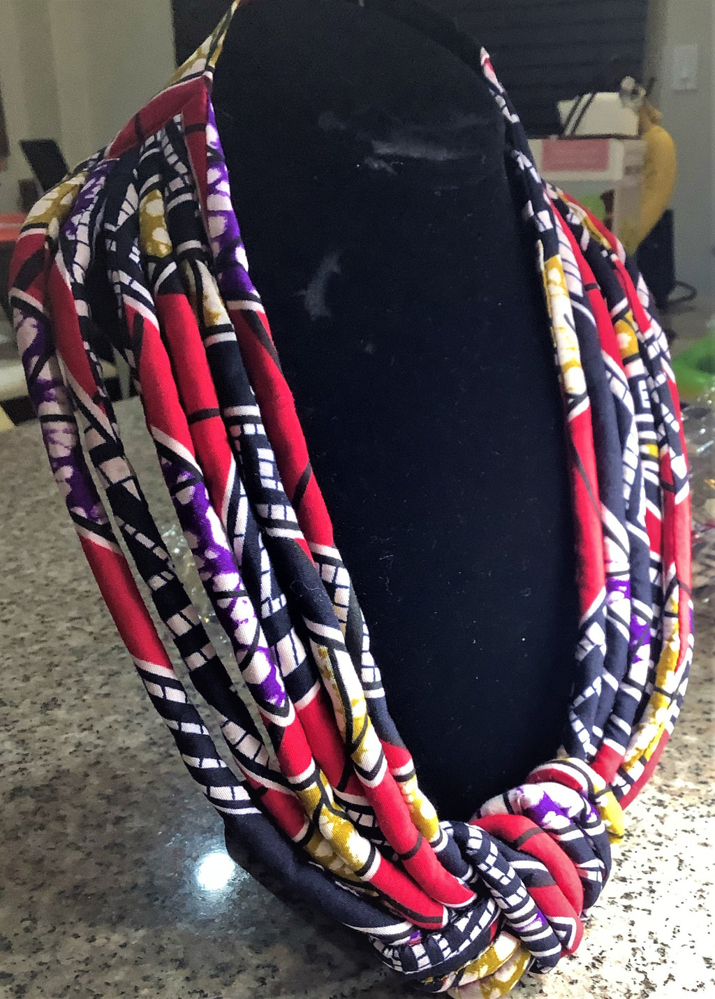 African Print Necklace set- Multi Color