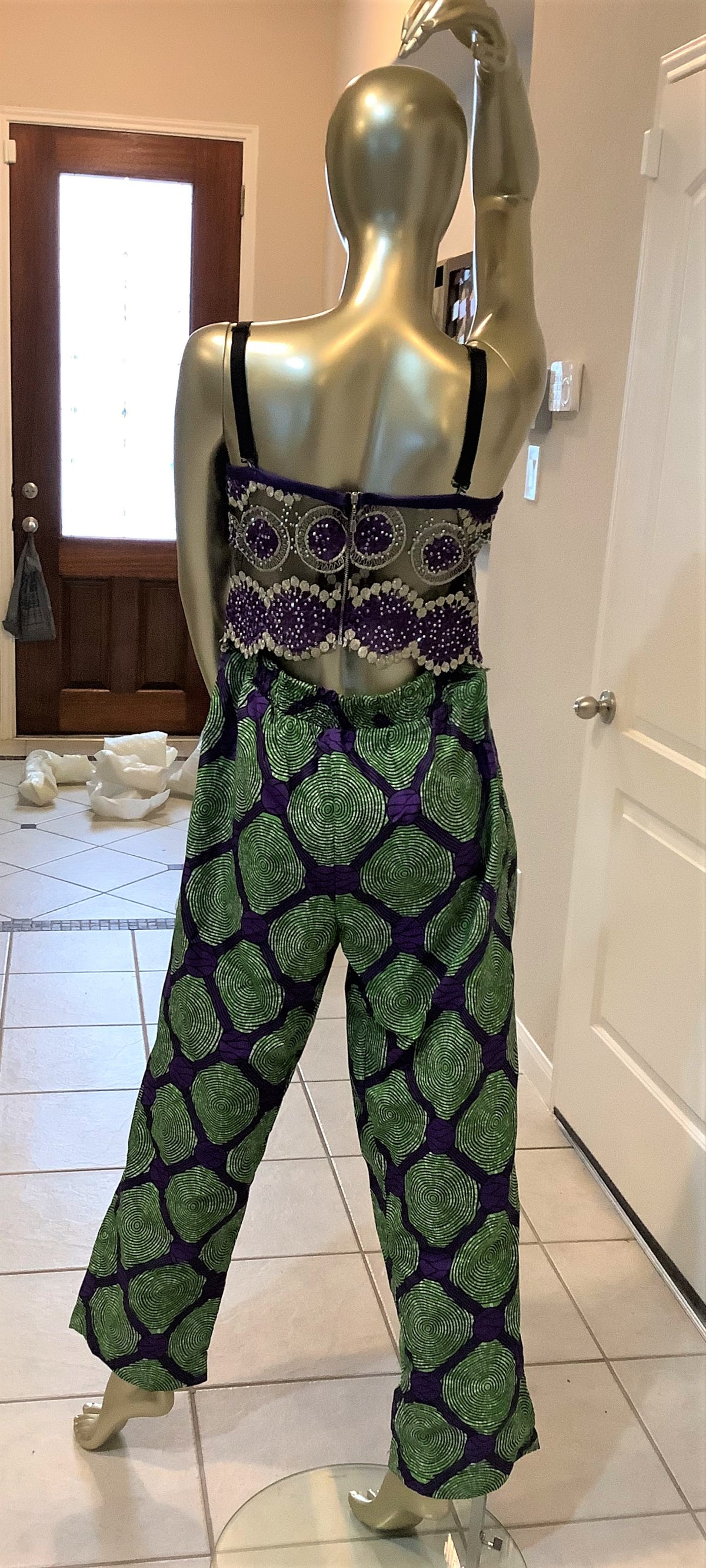 Estilo africano: set de pantalones bustier