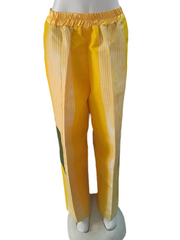 African Style Yellow Aso Oke Patchwork Trousers