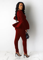 Sexy Women Two-piece Pant set with front Bowtie