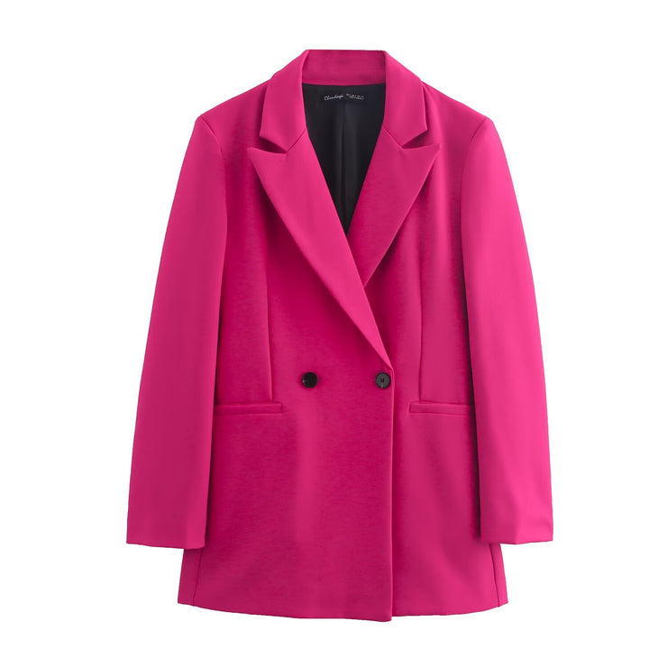 Women Double Breasted Blazer Pants Suit