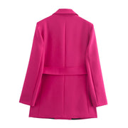Women Double Breasted Blazer Pants Suit