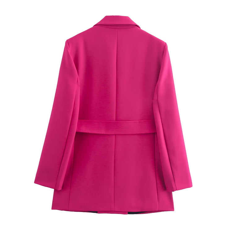 Women Double Breasted Blazer Pants Suit