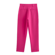 Women Double Breasted Blazer Pants Suit