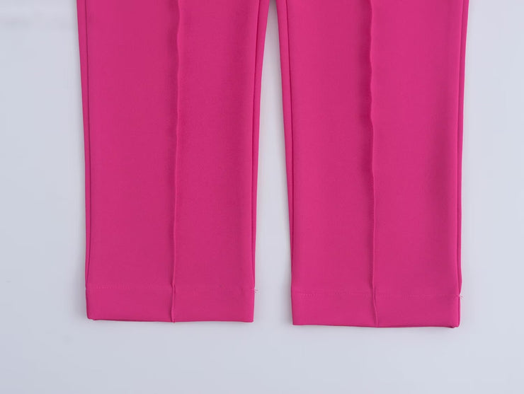 Women Double Breasted Blazer Pants Suit