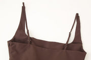Cute Brown Baby Doll top  with fitted Bodice for Women