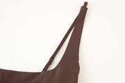 Cute Brown Baby Doll top  with fitted Bodice for Women