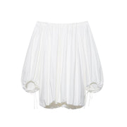 Mini Balloon White Fluffy Off Shoulder dress with open back
