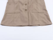 Ladies Linen Twisted Collar Vest Top and Skirt Set