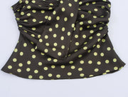 Women Halter Polka Dot Design Baby doll Top