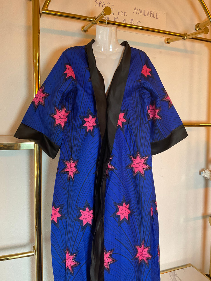 African star print kimono