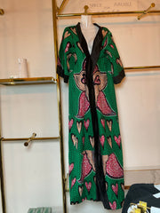 African heart print kimono