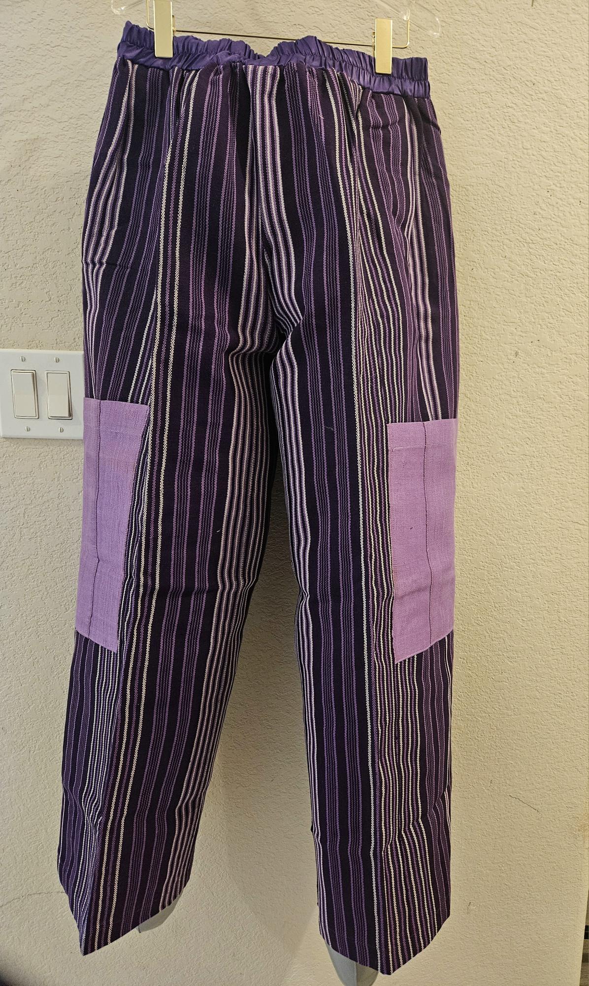 African Style Pants Aso Oke (hand woven fabric) Patchwork Trousers