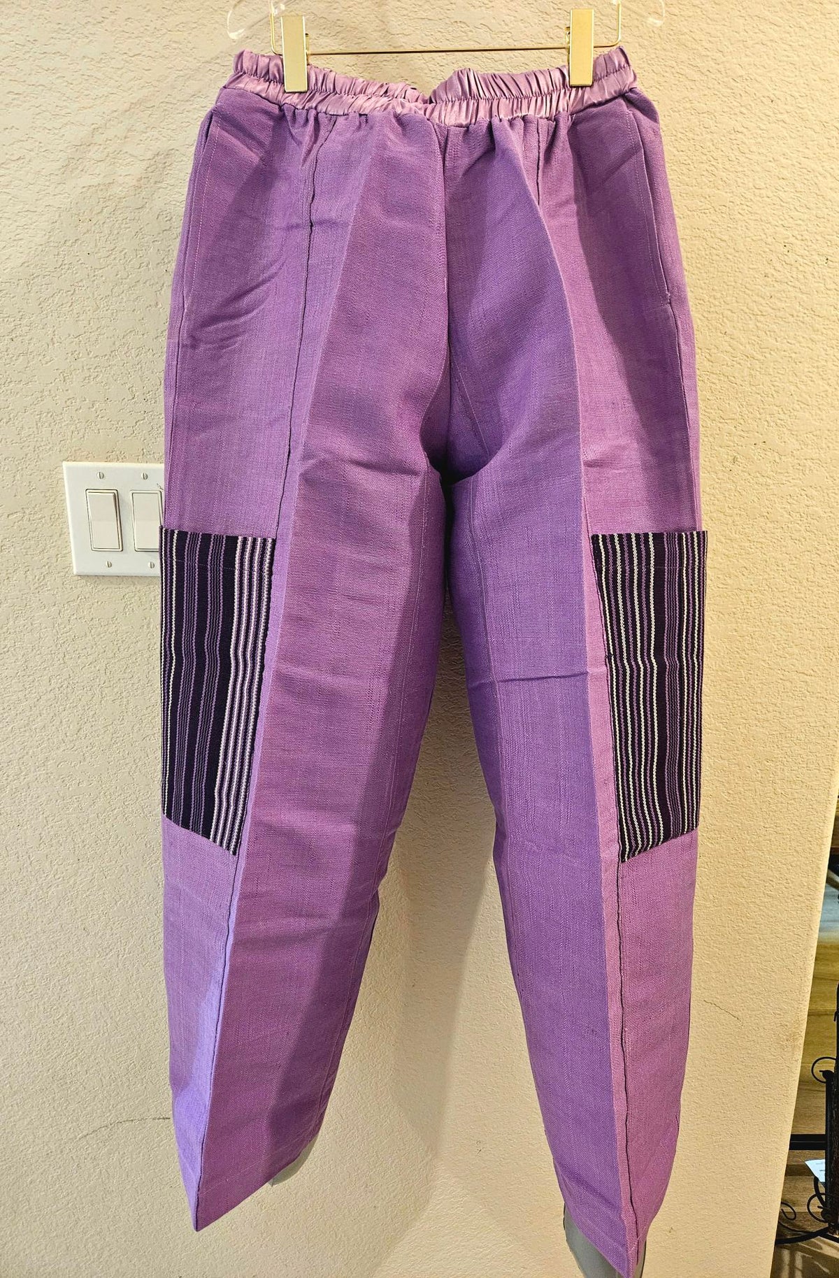 African Style Pants Aso Oke (hand woven fabric) Patchwork Trousers