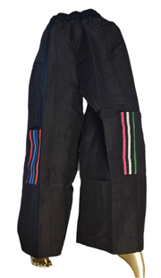 Afro Heritage Striped Patch Pants in Aso Oke fabric