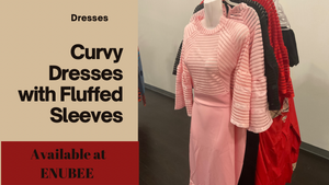 Curvy Dresses with fluffed sleeves