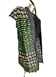 Green Vibes Ankara Shorts set with Kimono