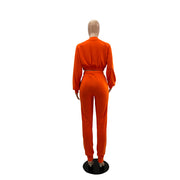Sporty Lightweight Crop top Active Two Piece Pantsuit