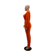 Sporty Lightweight Crop top Active Two Piece Pantsuit