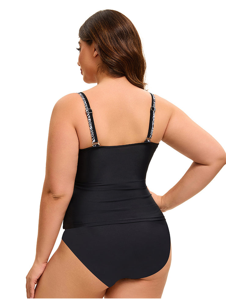 Tankini plus Size Swimsuit for Women Two Piece Sets