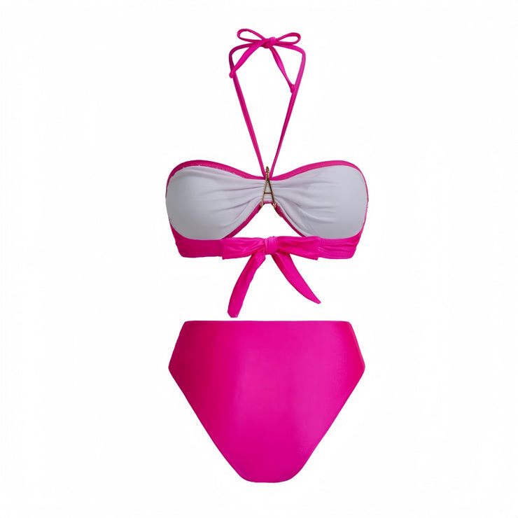 Women Bikini Three Piece Set Halter top Bikini Split skirt Swimsuit Beachwear swimsuit set