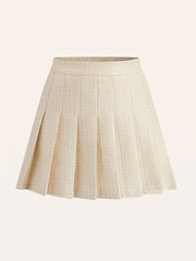 Classic Mini Sleeveless Two-piece set with pleats and pockets