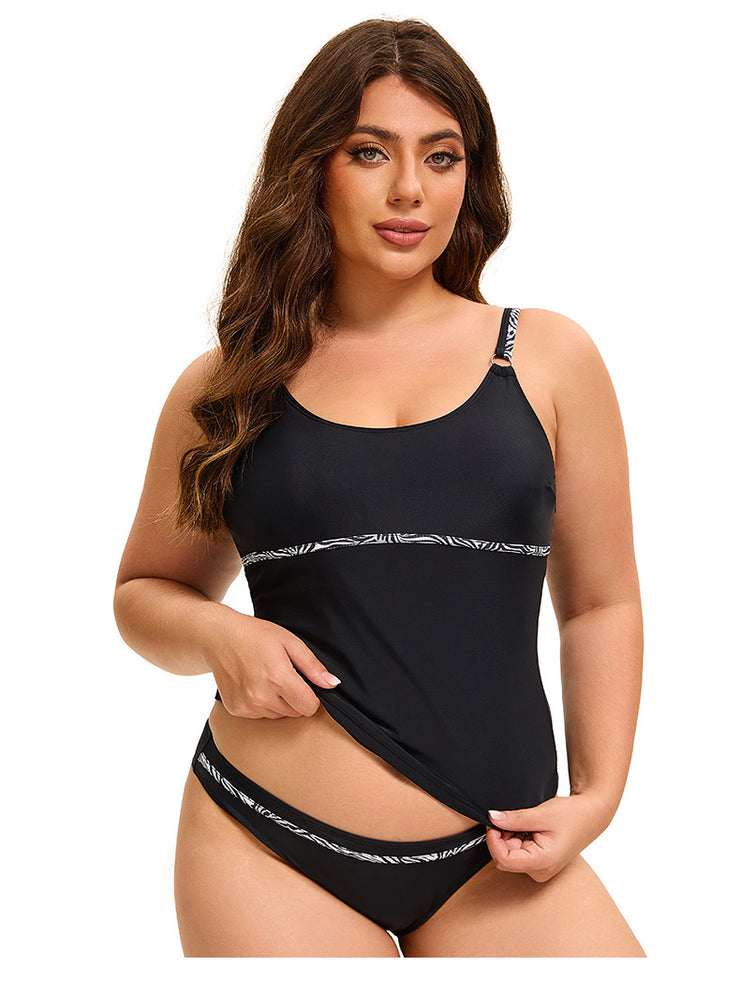 Tankini plus Size Swimsuit for Women Two Piece Sets