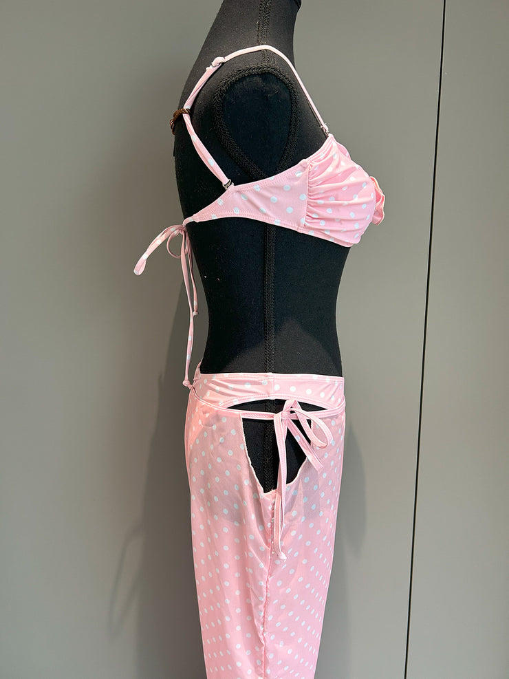 Three Piece Bikini Sexy Sets pant with side ties Swimsuit Women