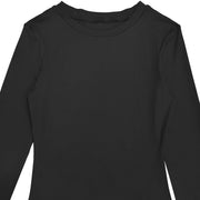 Women Bodycon Slim Fit Solid Color round Neck Asymmetric Tassel Hem Dress