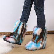 Plush Mid Calf Length Snow Boots for Women