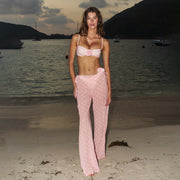 Three Piece Bikini Sexy Sets pant with side ties Swimsuit Women