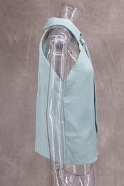 Halter Mock Necktie Halter Blouse for Women