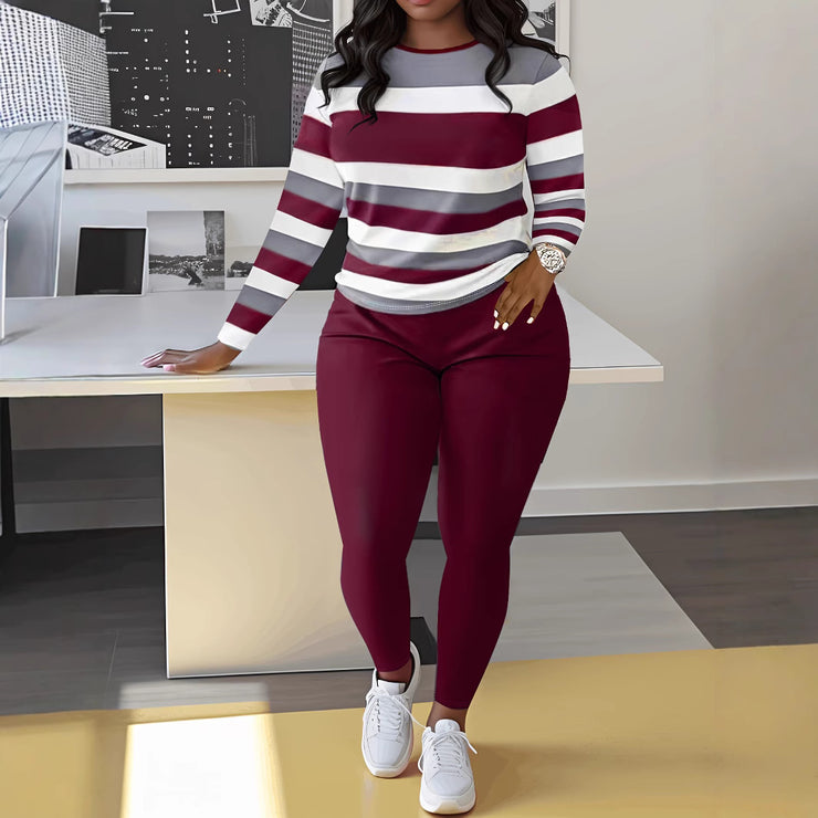 Casual Two piece Lounge Set for Women in Plus size