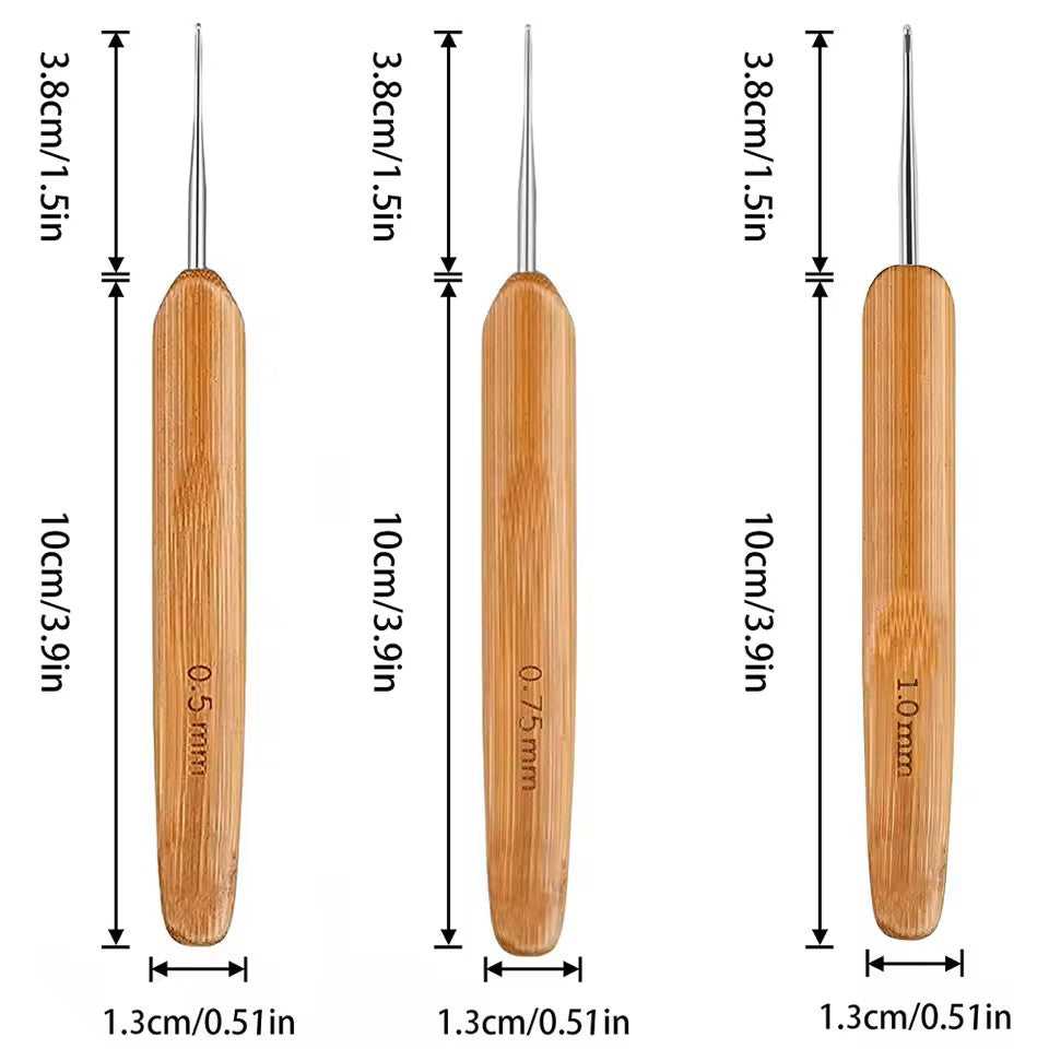Crochet Hook Tool Kit Braid Hair Dreadlocks 3 or 5 PCS Dreadlock or Braid Needle Weaving Crochet DIY Hair Weaving Tool Braid Craft Knit