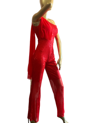 Women's One Piece Sequenced Jumpsuit