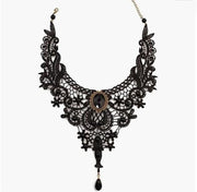 Lace inlay rhinestones women's choker