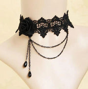 Lace inlay rhinestones women's choker