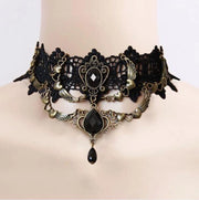 Lace inlay rhinestones women's choker