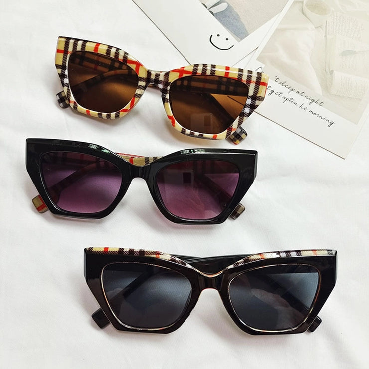 streetwear geometric ac cat eye full frame women's sunglasses