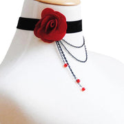 Lace inlay rhinestones women's choker