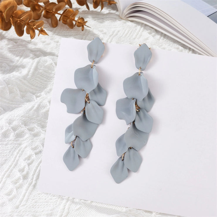 Flower Petal drop earrings