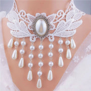 Lace inlay rhinestones women's choker