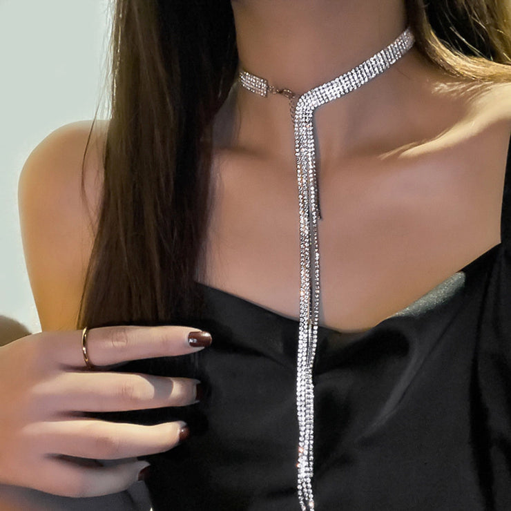 Elegant Style rhinestones women's choker