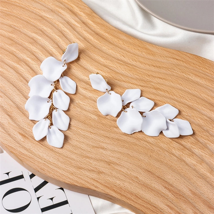 Flower Petal drop earrings